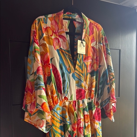 NWT Dress Forum Tropical Print Kimono Style Dress - Size L - Picture 7 of 11